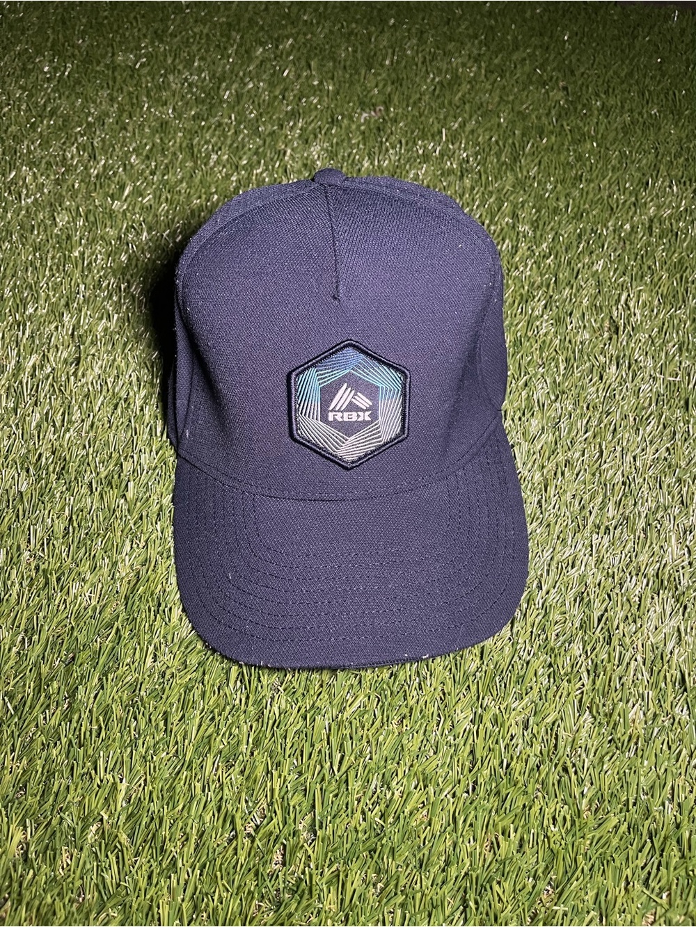 RBX Navy Baseball Cap with Hex Logo Patch OS